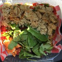 artichicken salad at Rawtopian Bliss Cafe in Columbia