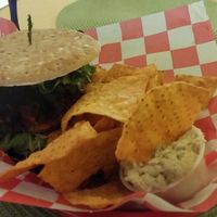 Temph Bliss Burger at Rawtopian Bliss Cafe in Columbia