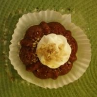 Red velvet cupcake. at Rawtopian Bliss Cafe in Columbia