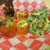 A sample of some of the foods you will get at rawtopian at Rawtopian Bliss Cafe in Columbia