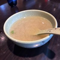 Miso soupp  at Izumi Sushi and Asian Fusion in Manitowoc