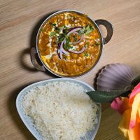 Amritsari Choley with rice at DosaHut in Dusseldorf