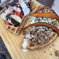 Combo waffle  at The Wellness Patio in Puerto Vallarta