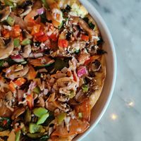 Vegan Nature Lover's Pizza at Marye's Gourmet Pizza in Austin