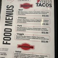 Burritos  at Della Street Tacos in Tryon