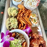 Vegetarian Sampler Platter at St Felix Hollywood in Los Angeles