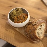 Tomatoes hummus and olive tapenade   at La Dévoreuse in Pays De La Loire