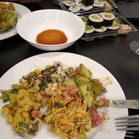 4 Revive salads with a plant based sushi...yummo at Revive Cafe - Wyndham St in Auckland