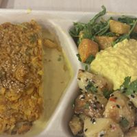 Macaroni bake with salads  at Revive Cafe - Wyndham St in Auckland