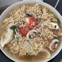 Gyoza ramen  at Vegan BANH MI in Prague
