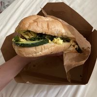 Banh mi tofu omelette   at Vegan BANH MI in Prague