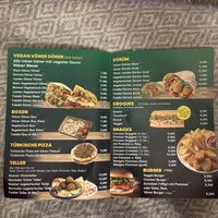 Menu  at Vegans Werk in Preetz