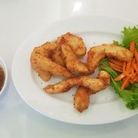 Chacha vegan peppery shrimps at Phi Van in Thuan An