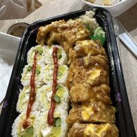 The deep friend roll was very filling. Both were delicious. Used soy paper instead of seaweed for the spicy roll   at Oishii in Jacksonville