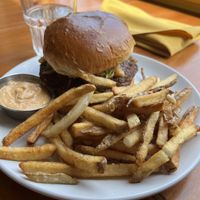 Burger of the day  at Dreamstate Cafe in Minneapolis