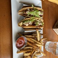 Shredded duck tacos  at Dreamstate Cafe in Minneapolis