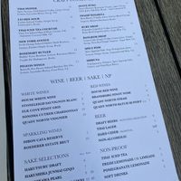 Drink menu  at Thai Pepper in Ashland