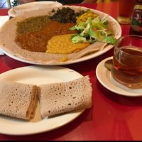 vegan combo at Abyssinia Restaurant in Santa Rosa