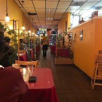 Interior of Restaurant looking from the back to the front at Abyssinia Restaurant in Santa Rosa
