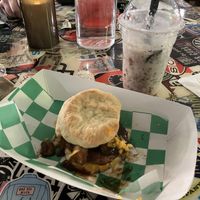 Misfit Melt & Milkshake (sorry it’s half gone! 😂)  at Bubba's Biscuit Bar in Hudson