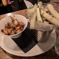 Zucchini fritti and Patate arrosto at Pranzo Italian Harrogate in Harrogate