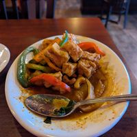 Pad Cashew with Tofu at Tiki Garden Thai Street Food Alexandria in Alexandria