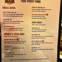 Vegan menu at Tiki Garden Thai Street Food Alexandria in Alexandria