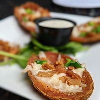 Potato skins close up at The Steer in Buffalo