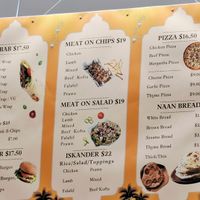 Menu Nov 2025 at Morteza Kebab and Bakery in Wellington Region