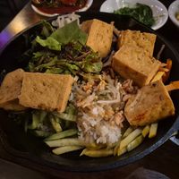 Bibimbap with no egg at Iron pot in Kent