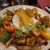 Tofu saltida  at Chifa La Familia Feliz in La Fortuna