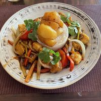 Tofu Saltado  at Chifa La Familia Feliz in La Fortuna