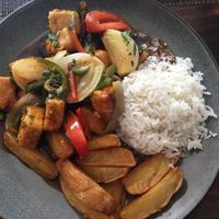 Tofu Saltudo  at Chifa La Familia Feliz in La Fortuna