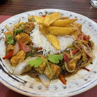   at Chifa La Familia Feliz in La Fortuna