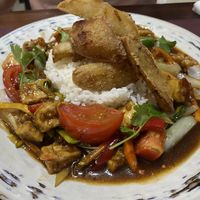 Fried rice with tofu and vegetables   at Chifa La Familia Feliz in La Fortuna