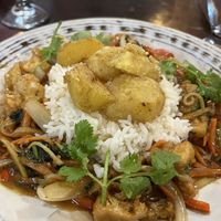 Tofu saltado  at Chifa La Familia Feliz in La Fortuna