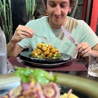 Yuca frita con quinoa, espectacular   at Chifa La Familia Feliz in La Fortuna