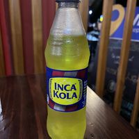 Inca kola  at Chifa La Familia Feliz in La Fortuna