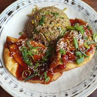 Stuffed Wonton & Vegetable Curry at Chifa La Familia Feliz in La Fortuna
