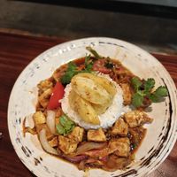 Tofu saltado at Chifa La Familia Feliz in La Fortuna