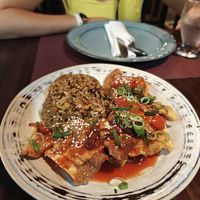 Wan tan (chinese/peruvian fusion) at Chifa La Familia Feliz in La Fortuna