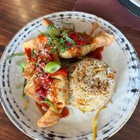 Vegan Wantan at Chifa La Familia Feliz in La Fortuna