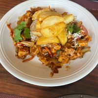 Tofu Saltado at Chifa La Familia Feliz in La Fortuna