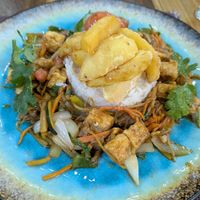 Tofu saltado at Chifa La Familia Feliz in La Fortuna