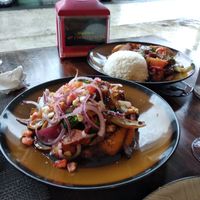 Vegan tofu dishes at Chifa La Familia Feliz in La Fortuna
