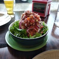 'Starter' - fried yucca salad at Chifa La Familia Feliz in La Fortuna