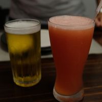 Beer and Smoothie at Chifa La Familia Feliz in La Fortuna