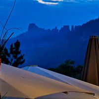 View from the outdoor seating at Strandgut at Strandgut in Bad Schandau