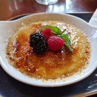 Vegane Crème brûlée at Strandgut in Bad Schandau