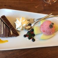 Cold dog dessert at Strandgut in Bad Schandau